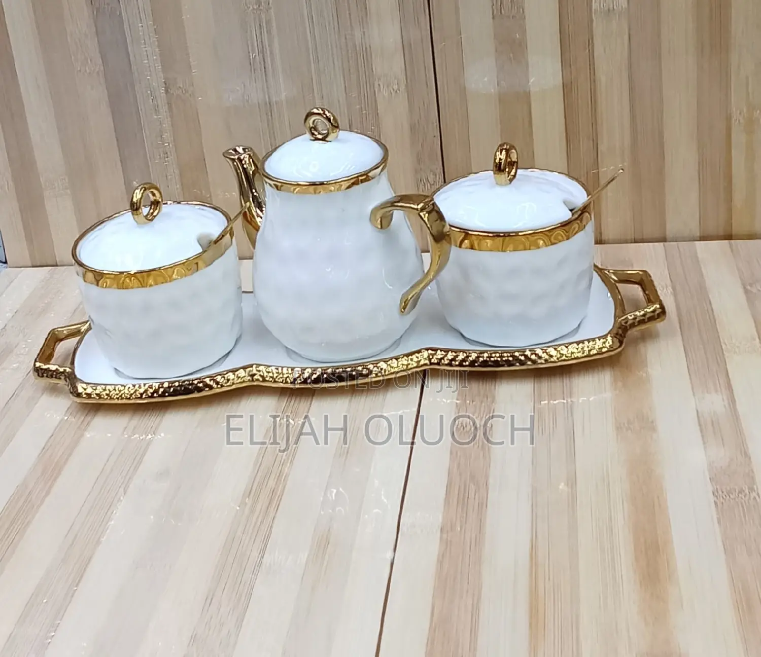 3 PCS Ceramic Sugar Dish With Teapot
