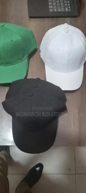Plain Caps/ Green and White