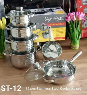 12 PCS Induction Base Stainless Steel Cookware Set