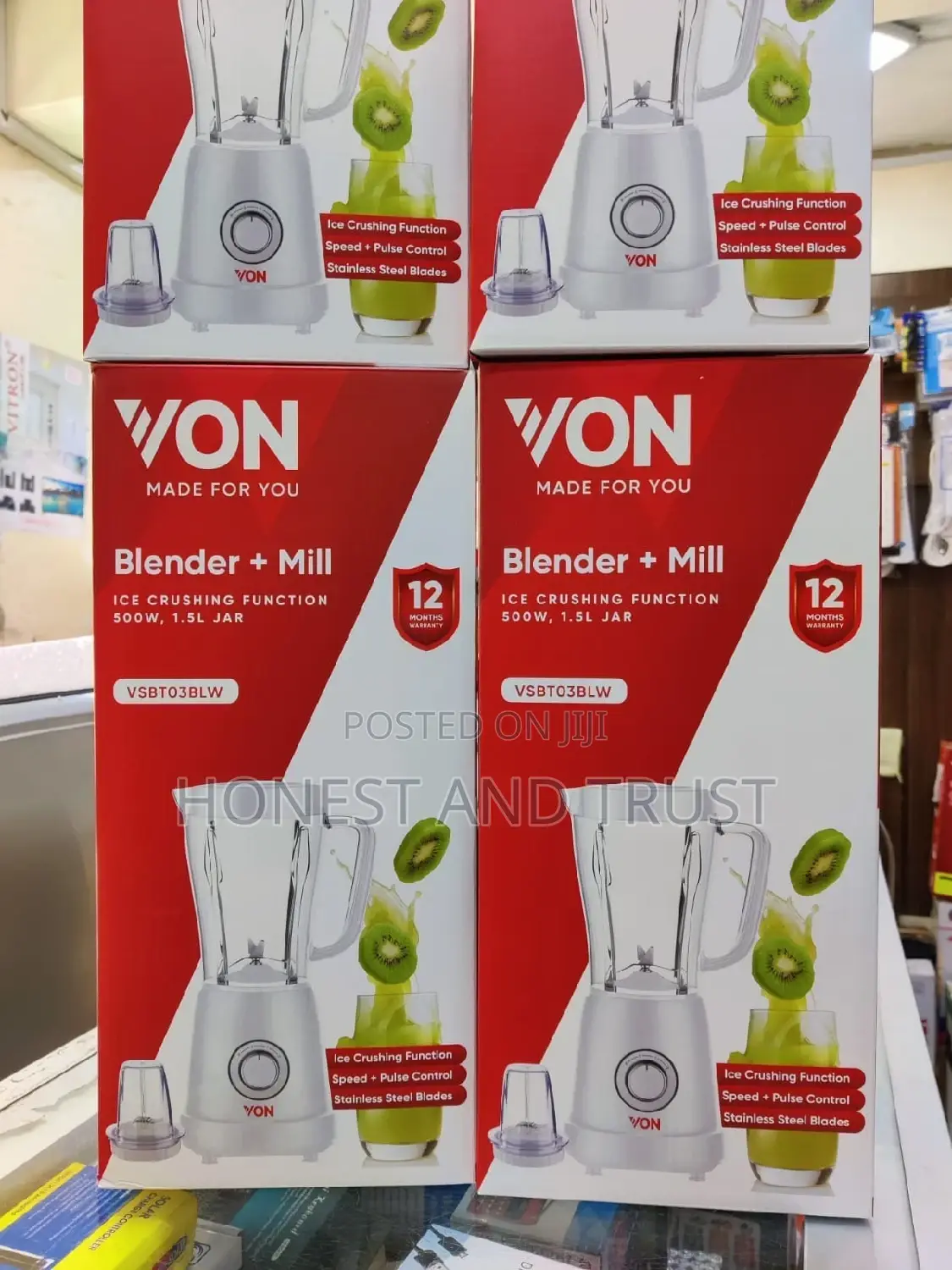 2 in 1 Von Blender With Grinder