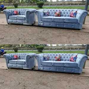 3-Seater Chester Sofas+Free Throw Pillows