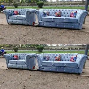 3-Seater Chester Sofas+Free Throw Pillows
