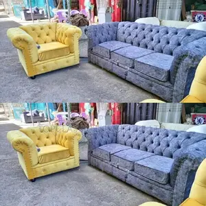 3-Seater Chester Sofas+Free Throw Pillows