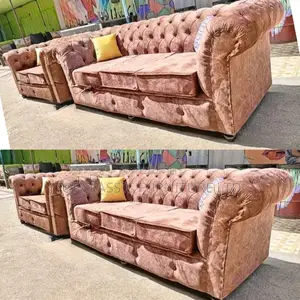 3-Seater Chester Sofas+Free Throw Pillows