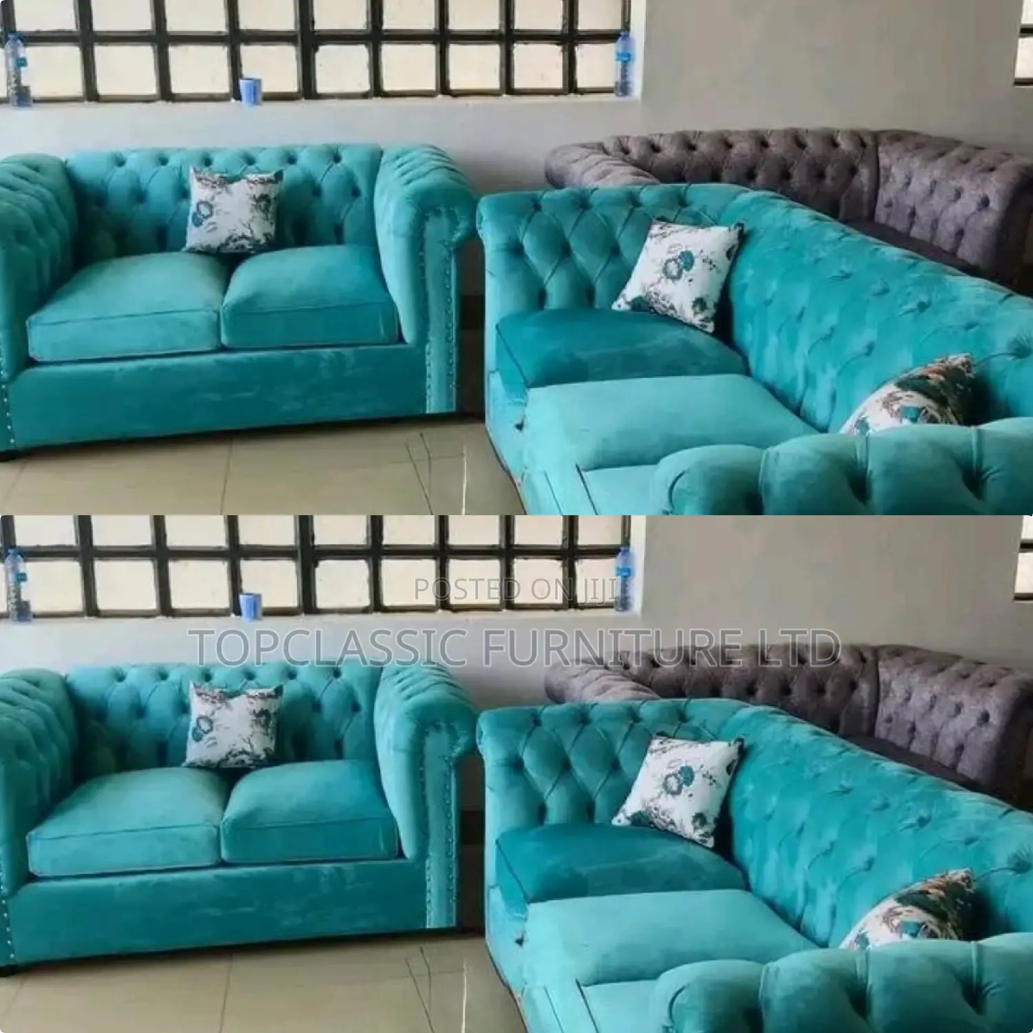 3-Seater Chester Sofas+Free Throw Pillows