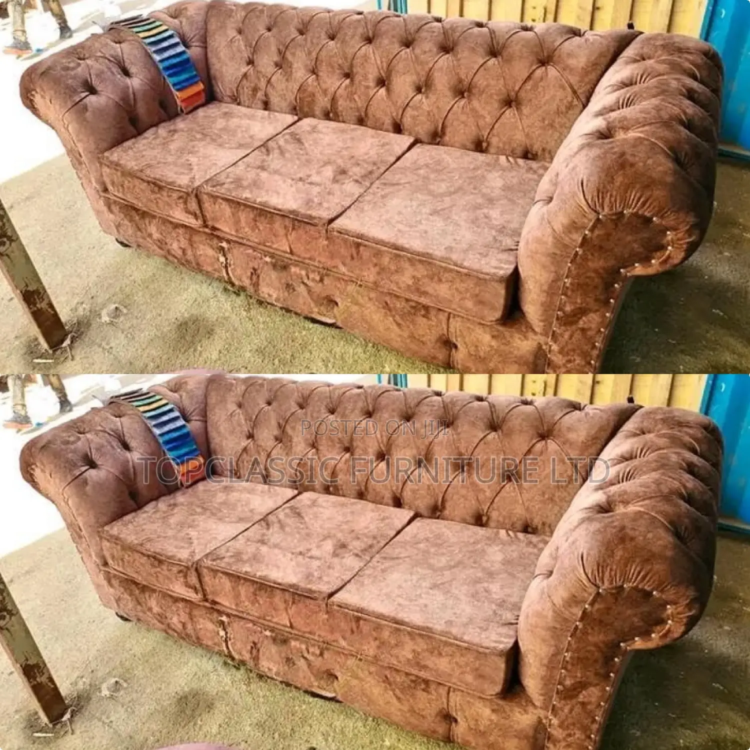 3-Seater Chester Sofas+Free Throw Pillows