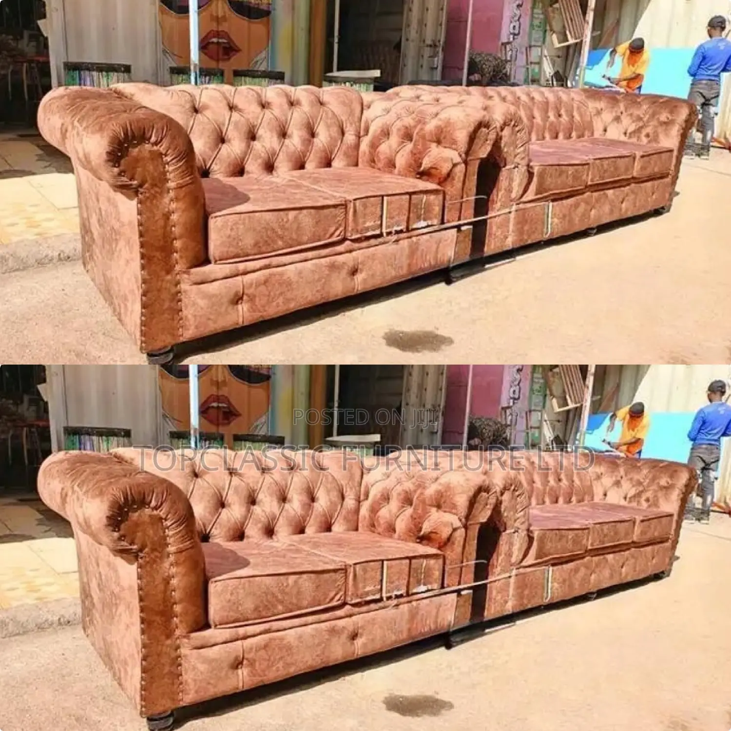 3-Seater Chester Sofas+Free Throw Pillows
