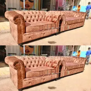 3-Seater Chester Sofas+Free Throw Pillows