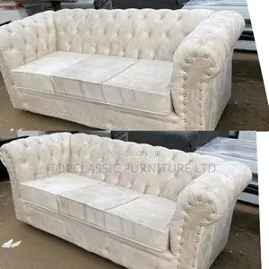 3-Seater Chester Sofas+Free Throw Pillows