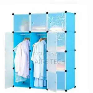 3 Column Portable Plastic Wardrobe