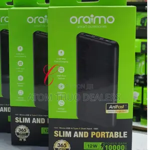 Black Oraimo Toast 10 Flash OPB-P118D 10000mah Power Bank