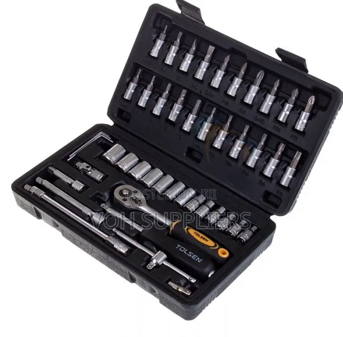 Tolsen 15138 Industrial 46 PCS 1/4" Socket Set