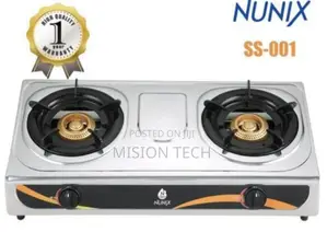 Nunix Auto Ignition Stainless Steel 2 Burner Gas Cooker