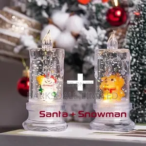 Xmas Christmas Candles Lights Santa Snowman Electronic