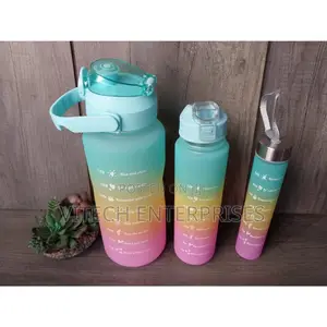 2L Motivational Water Bottle Large With Time Marker