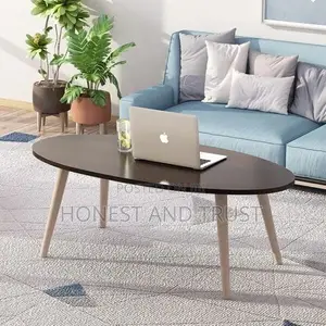 Black Shioval Coffee Table MDF Effect