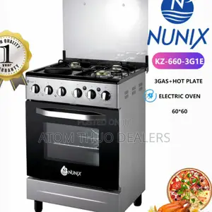 Silver 60*60 Nunix 3+1 Standing Cooker With Electric Oven