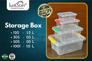Kenstar Plastic Storage Box Clear With Lid