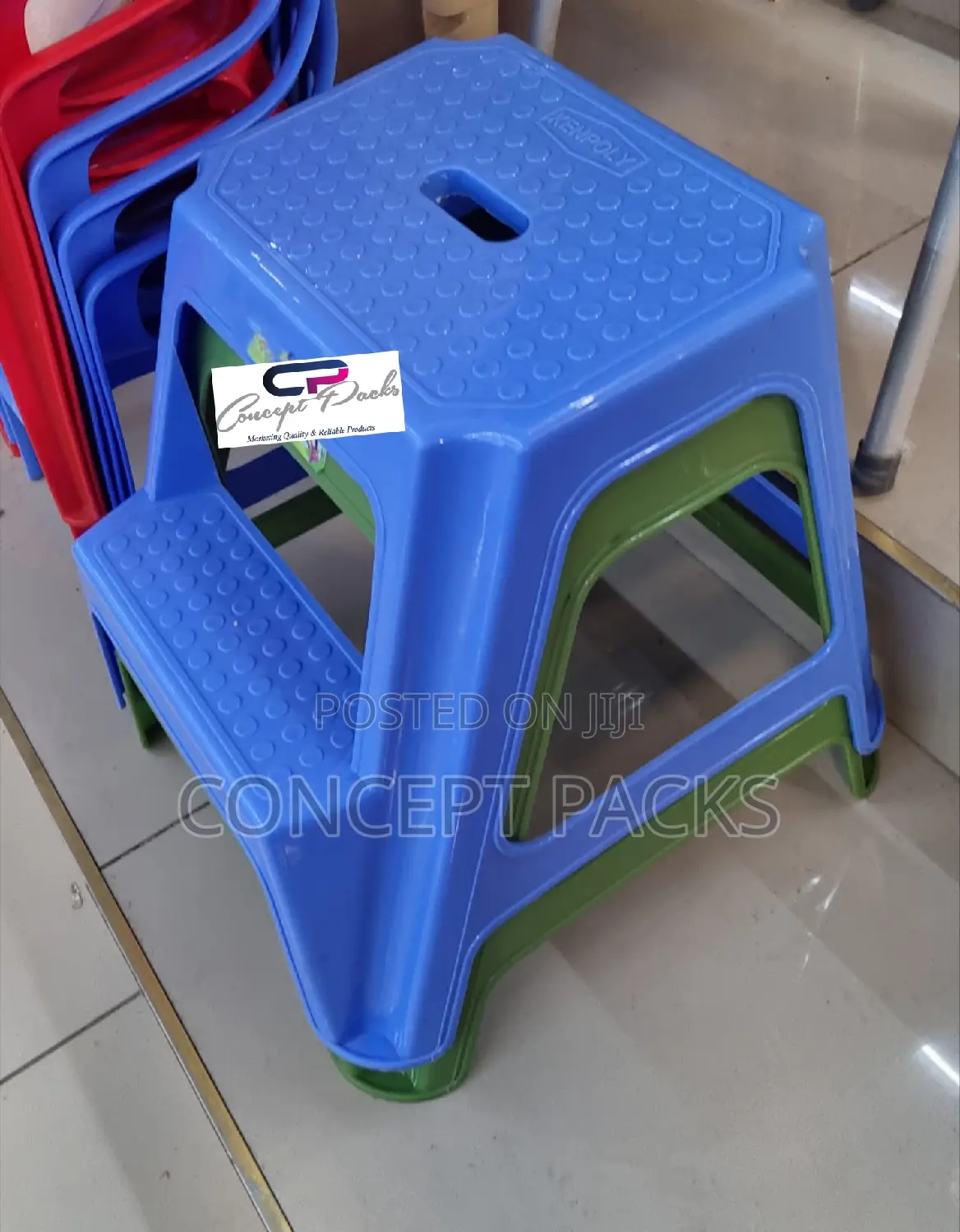 Kifaru Blue Step Stool.