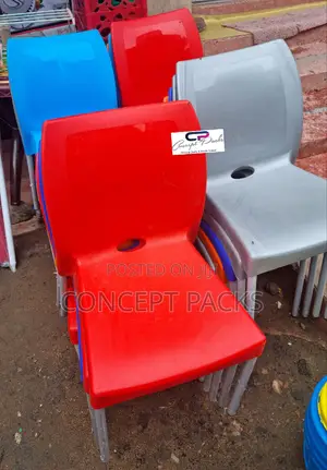 Assorted Armless Metal Tubing Chairs.