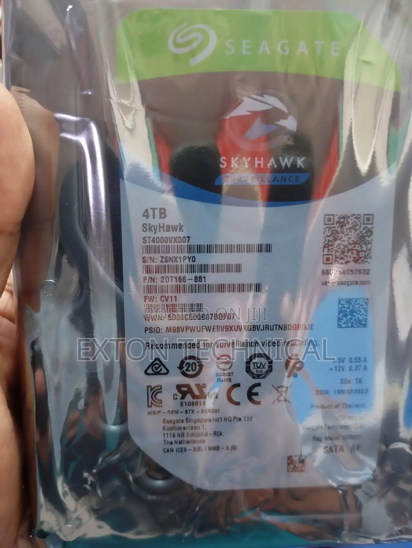 4tb Hard Disk Drive Sea Gate Surveillance 4tb