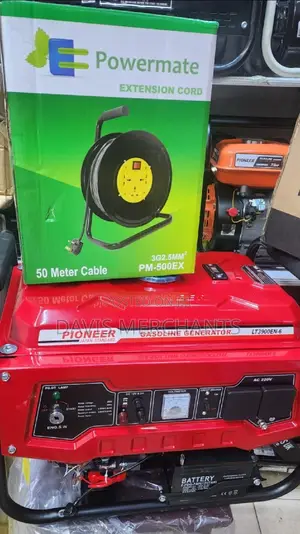 Generator 3.9kva and 2.5mm Extension Cable With 3 Sockets