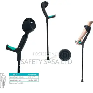 Tynor Elbow Crutch Adjustable, Black, Universal Size, 1 Unit