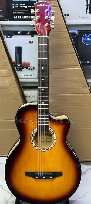 Medium Sized Acoustic Guitar 38 Inch Brownish