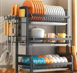Three Tier High Quality Carbon Steel Dish Rack