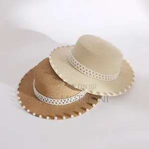 Party Black Bow Homburg Ladies Solid Paper Braid Straw Hat