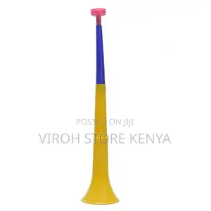 Football Fans Blowing Vuvuzela Horn