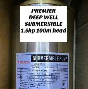Premier 1.5hp 100M Electric Submersible Water Pump