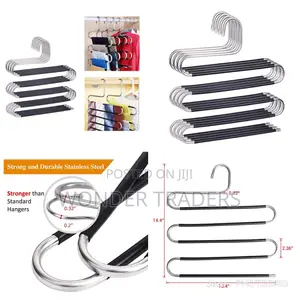 S-Shaped Hangers With Antislip Coating* * Stainless *