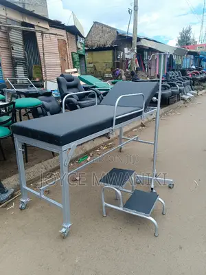 Examination Bed, Stepping Stool and Drip Stand 