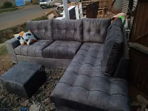 6 Seater L Shape Sofa Grey
