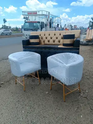 Pedicure Seat, 3 Seater Black, Gold and 2 Manicure Seats 