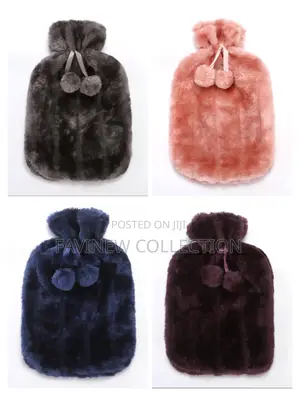 Hot Water Bottle With Faux Fur Fleece Cover