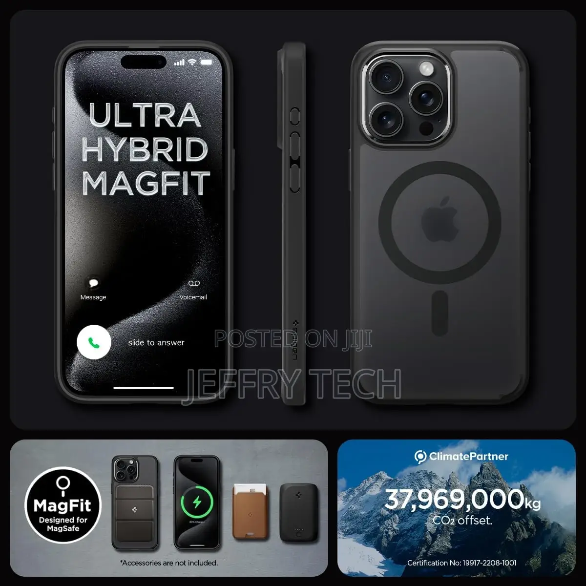 Designed for iPhone 15 Pro Max Case, [Anti-Yellowing] [Mili