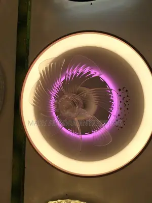 Ceiling Fan With Warm and Pink Colours