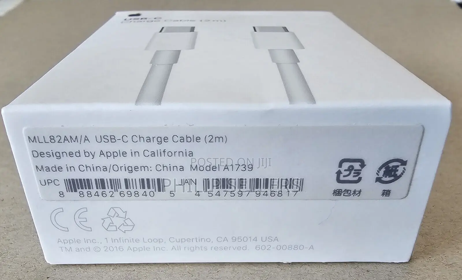 APPLE USB C 2M Charge Cable iPhone 15 Macbook iPad Air Pro M