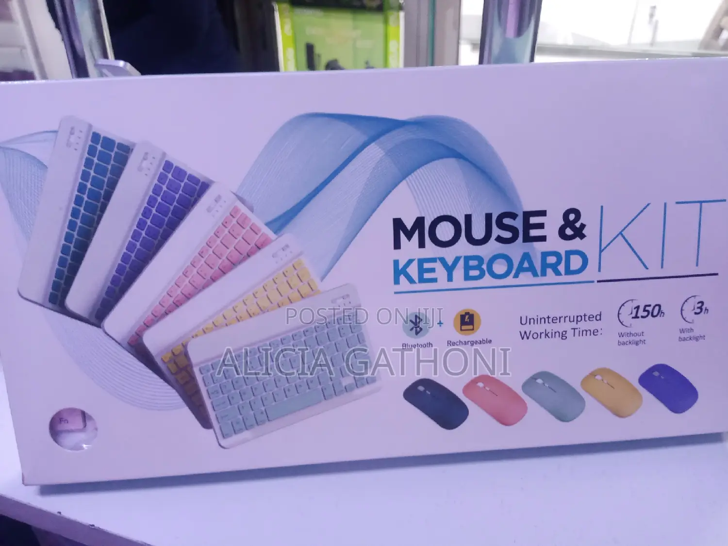 Bluetooth Keyboard Rechargeable With Battery Mouse