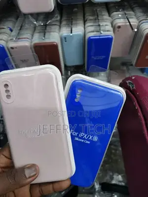 No Logo Dark Blue Silicone Case for Apple iPhone X/Xs
