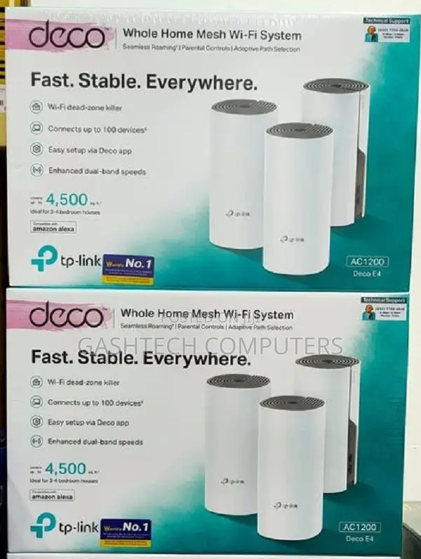 TP-LINK AC1200 Home Wifi Deco E4 (3-Pack) (Decoe4-3)