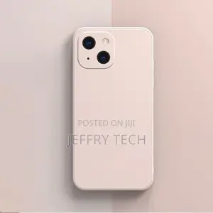 Cube Straight Edge Liquid Silicone Case for iPhone 13 Mini(P