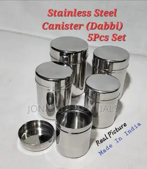 5pc Stainless Steel Canisters and Jars