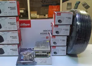 4 CCTV Set 4 Channel CCTV Camera Kit With 4 Cameras- Dahua