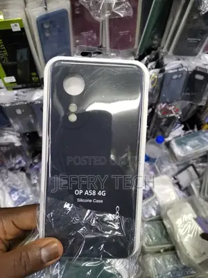 Black Spazy Silicone Case for Oppo A58