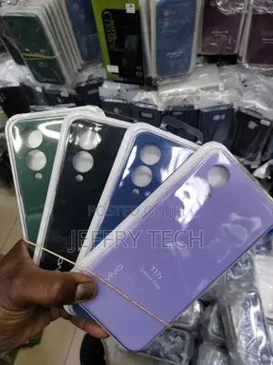 Silicone Back Case for Vivo Y17s - Green/Black