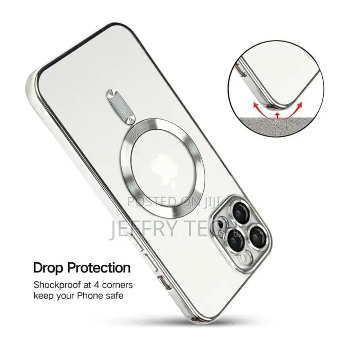 Case for iPhone 12 Pro Max Magnetic - Magsafe -Silver Edge