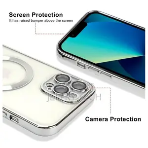 Case for iPhone 12 Pro Max Magnetic - Magsafe -Silver Edge
